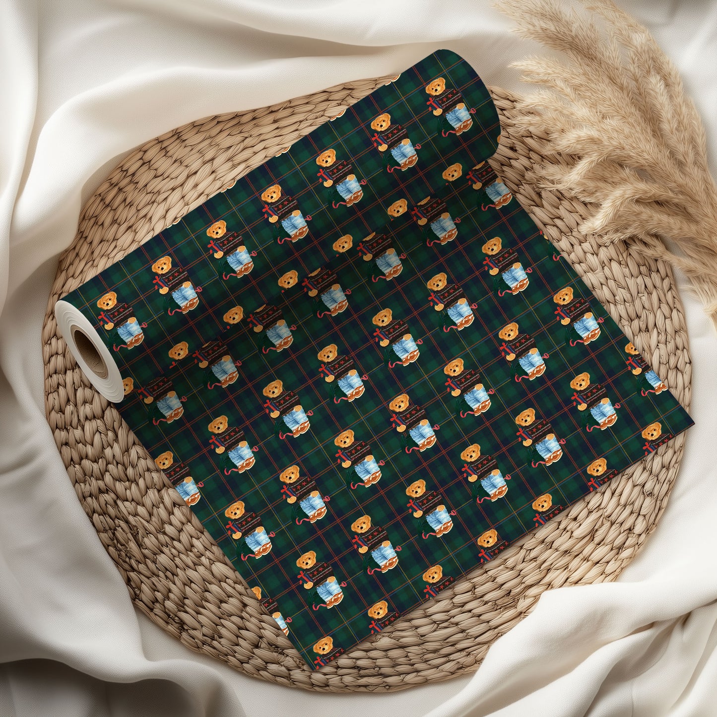 Bear Xmas Wrapping Paper Christmas Gift