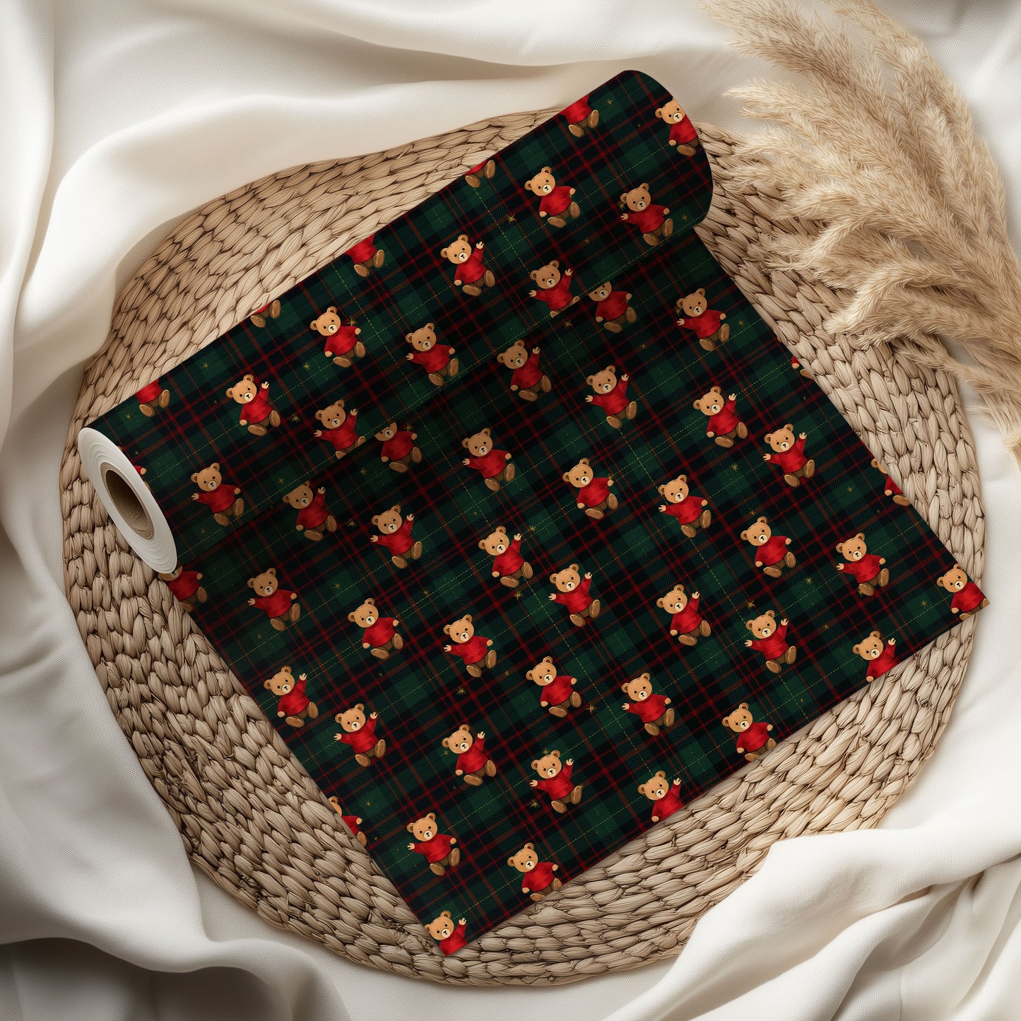 Bear Xmas Gift Wrapping Paper