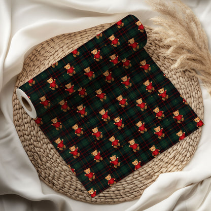 Bear Xmas Gift Wrapping Paper