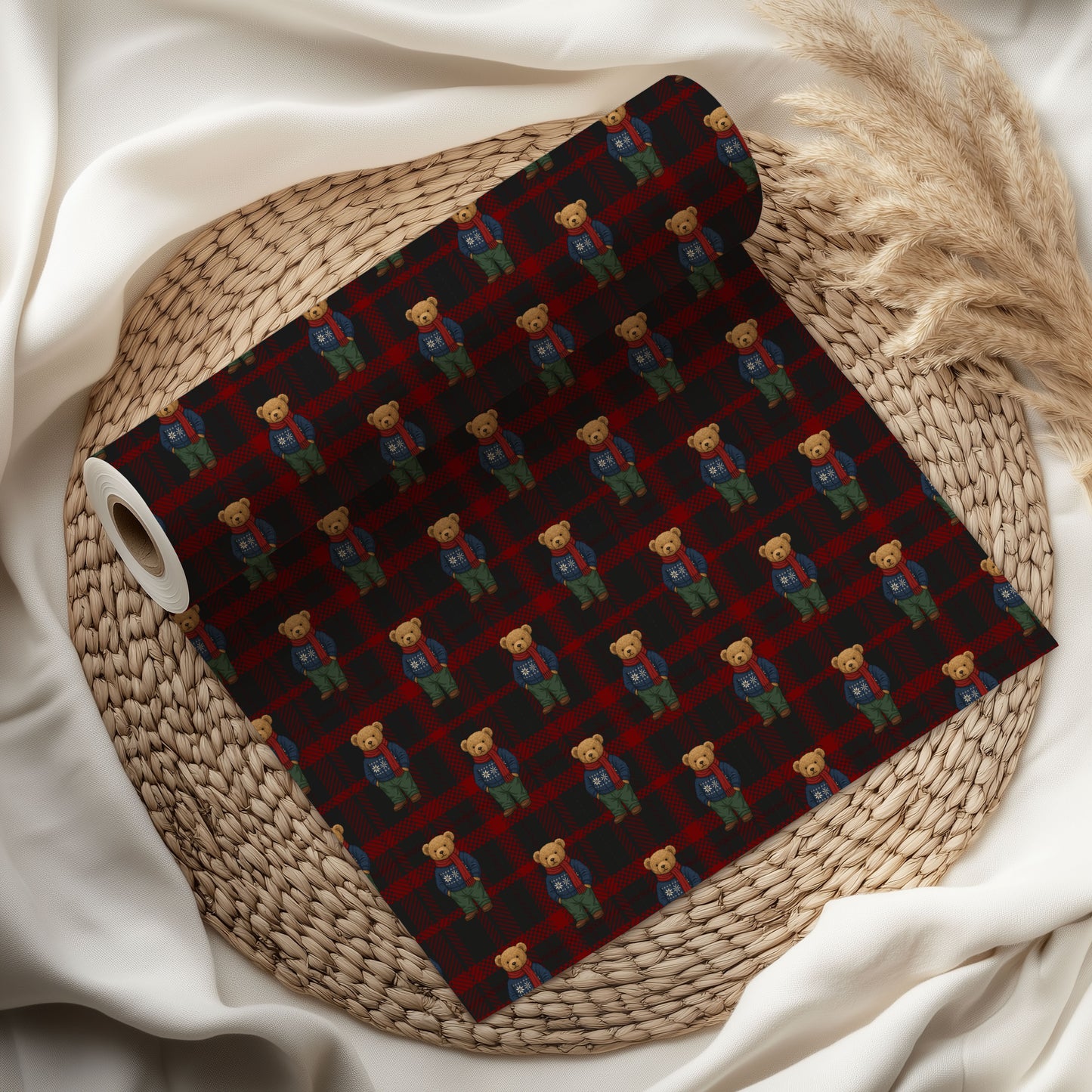 Bear Teddy Christmas Wrapping Paper