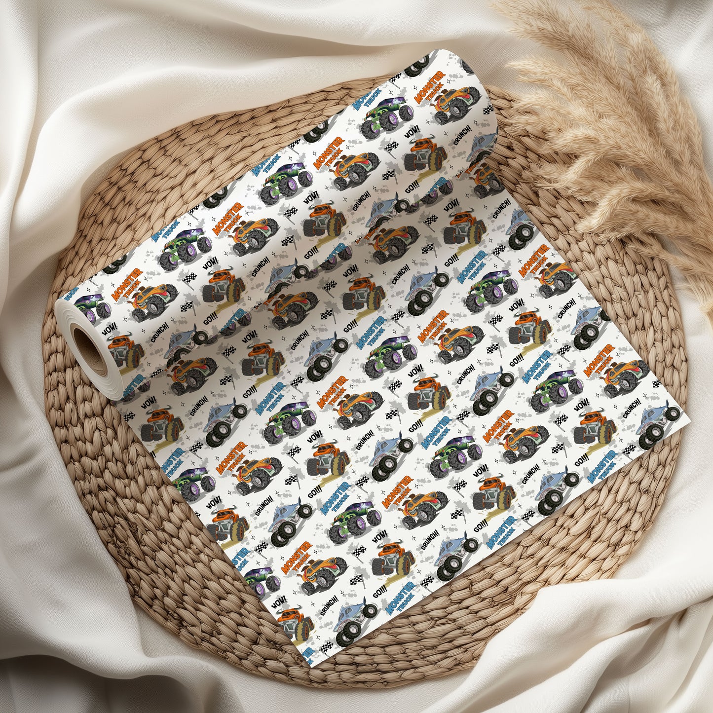 Monster Truck Wrapping Paper Birthday Gift