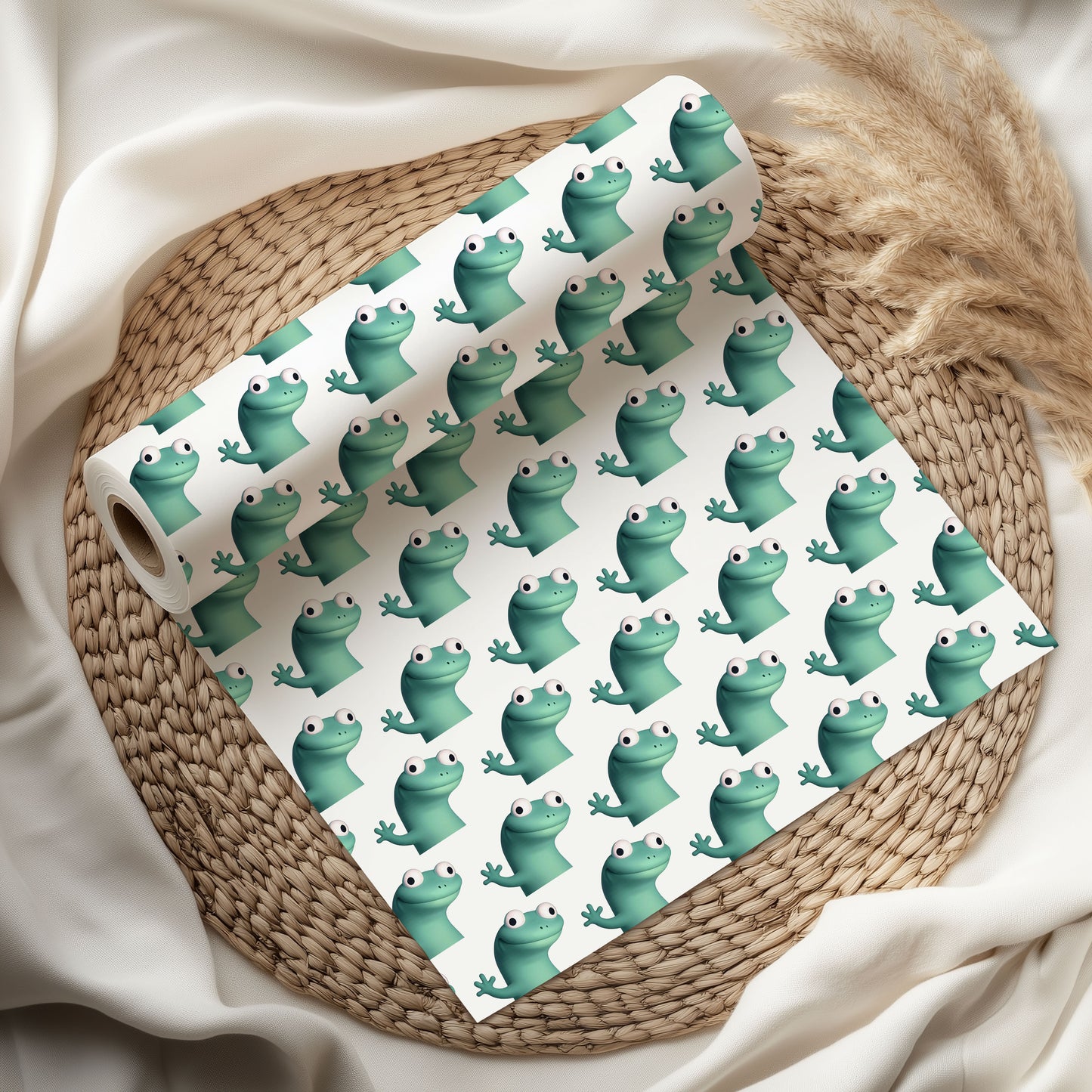 Lizard Meme Gift Wrap Funny Holiday Presents