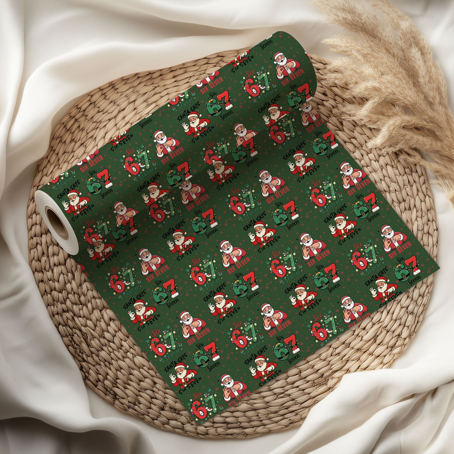 Santa Says 67 Christmas Wrapping Paper