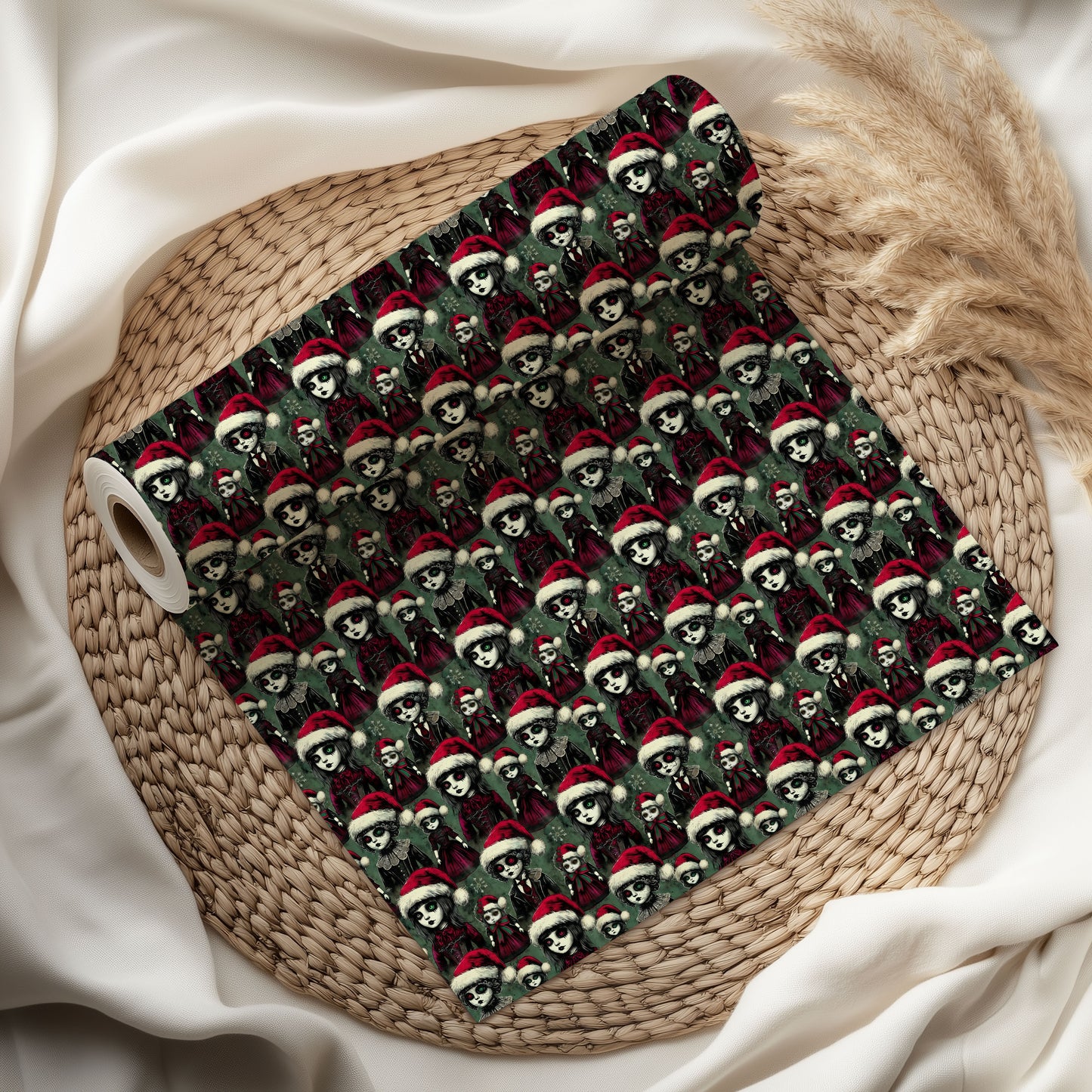 Gothic Baby Santa Wrapping Paper