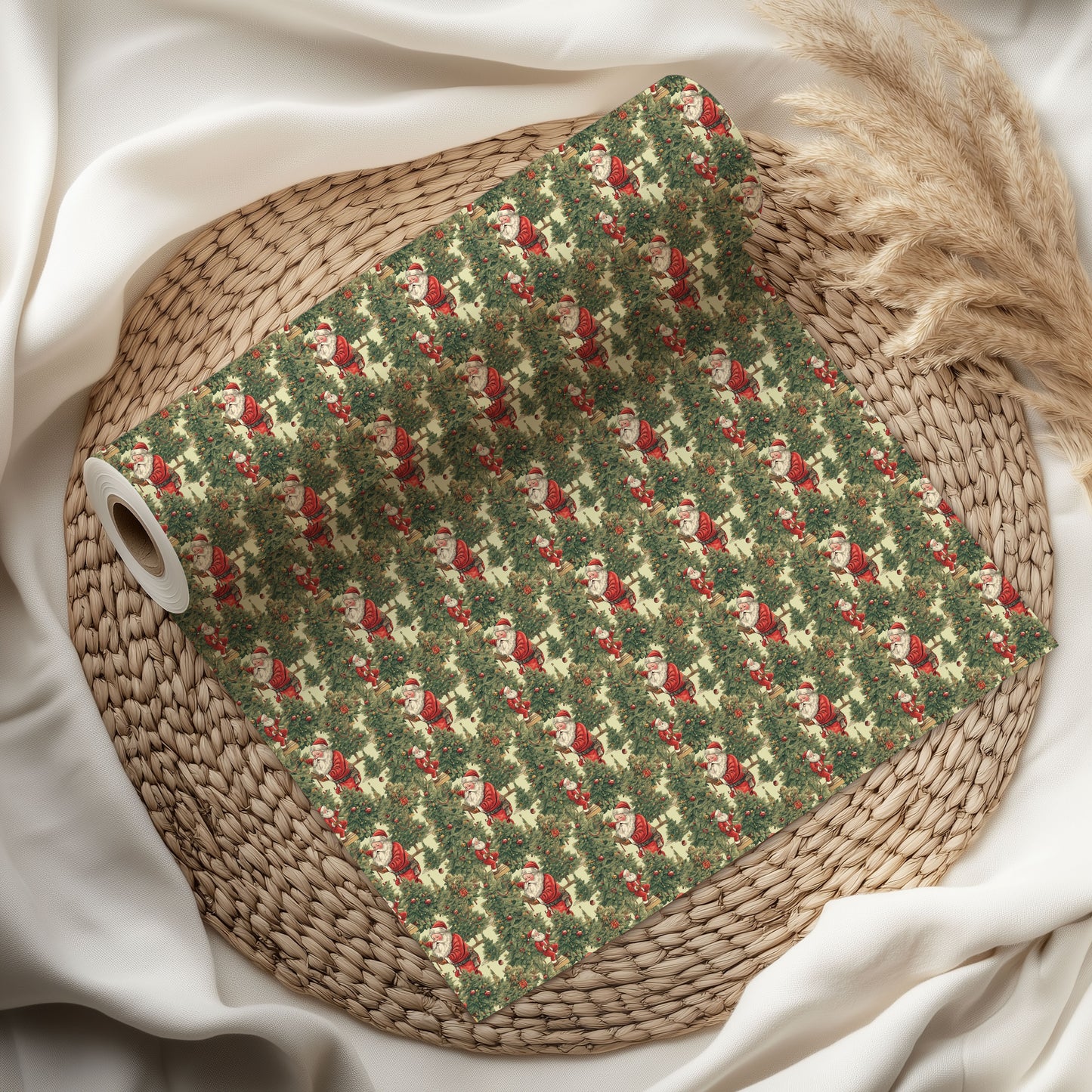 Vintage Santa Wrap Gift