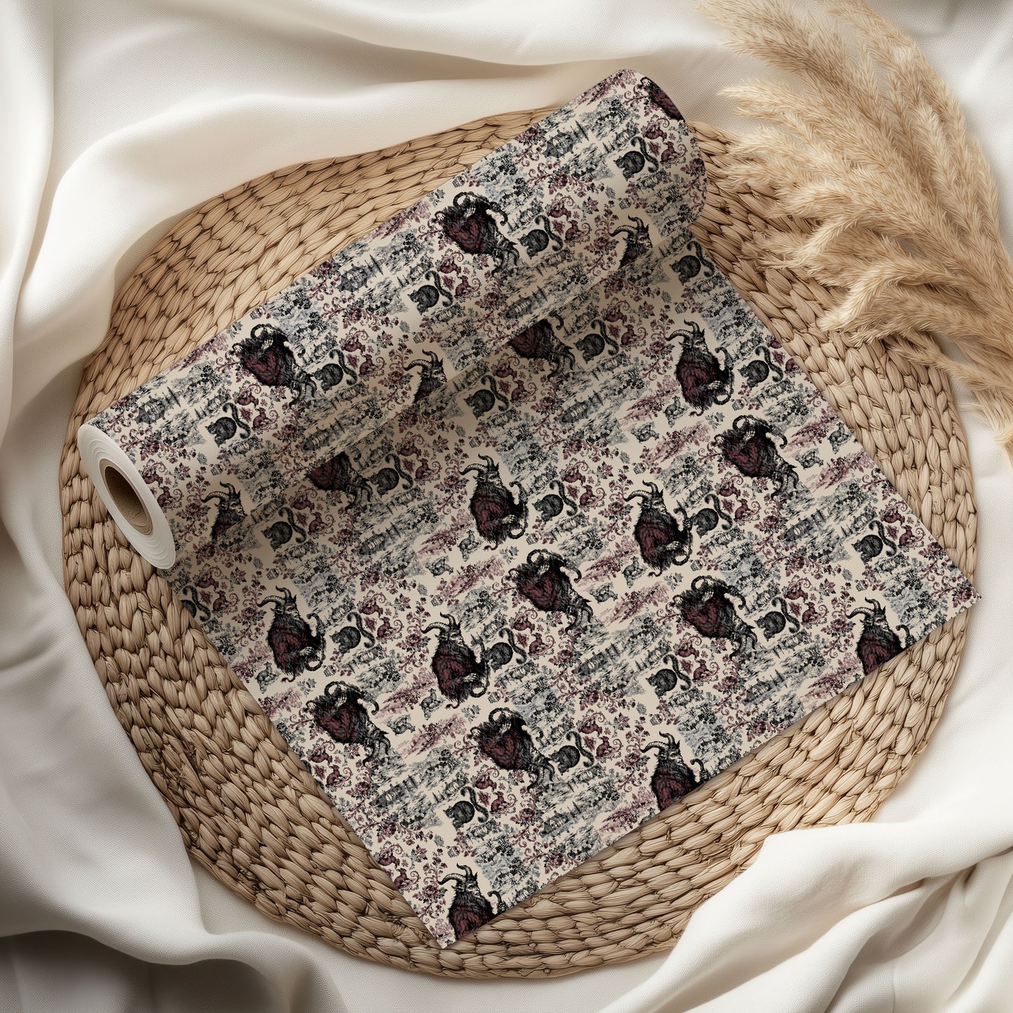 Gothic Cat Christmas Wrapping Paper