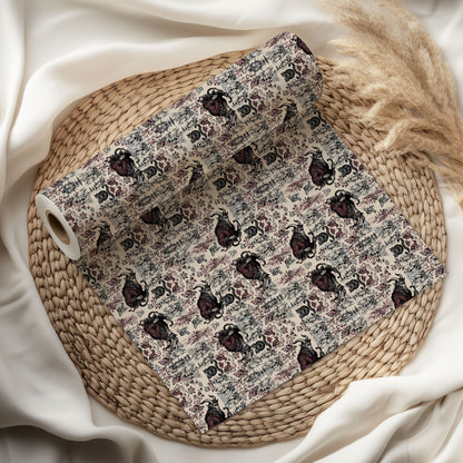 Gothic Cat Christmas Wrapping Paper