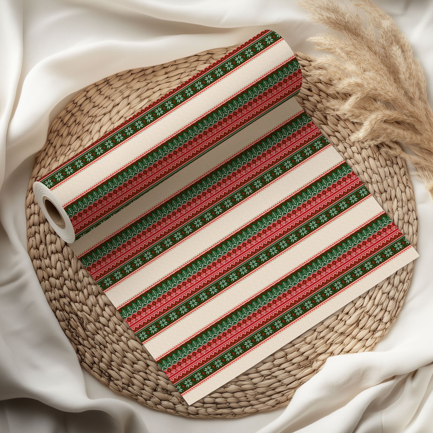 Christmas Knitted Pattern Wrapping Paper