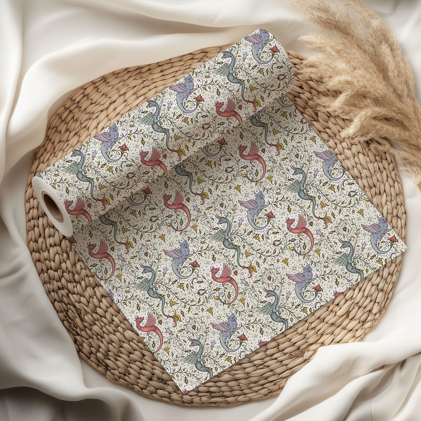 Dragon Christmas Wrapping Paper