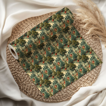 Vintage Christmas Tree Wrapping Paper