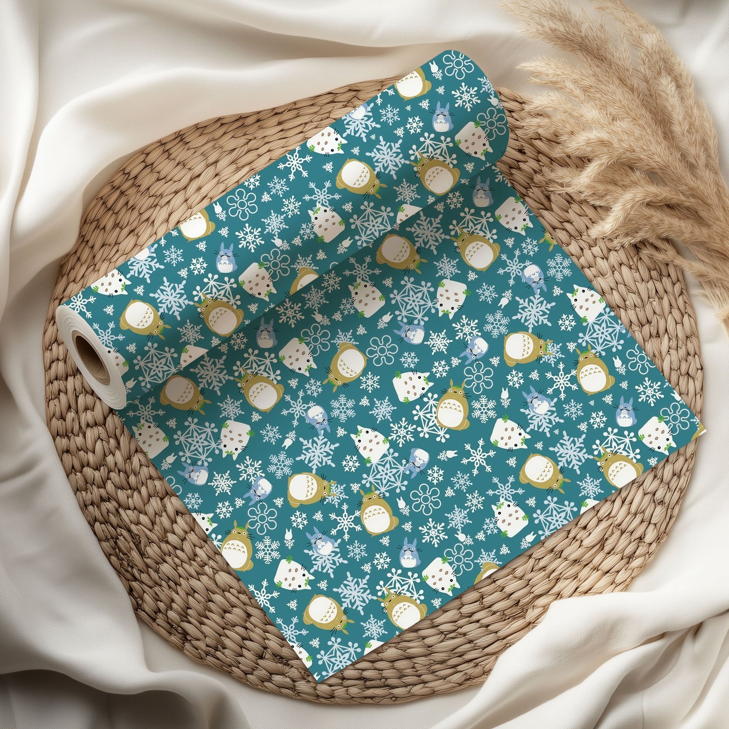 Totoro Christmas Wrapping Paper Sheet