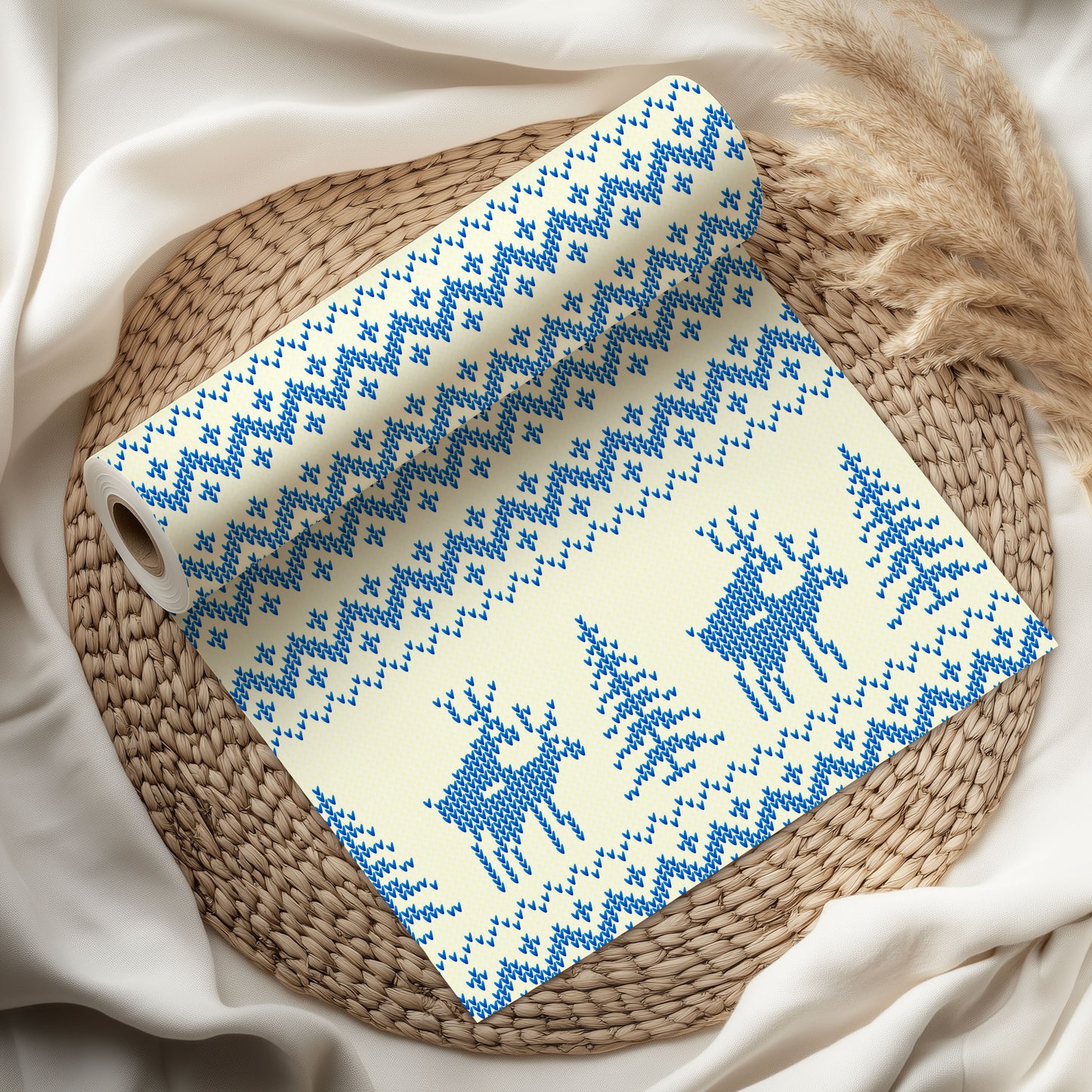 Reindeer Sweater Holiday Gift Wrap Paper