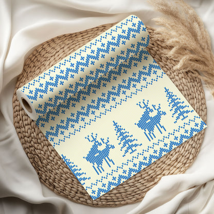 Reindeer Sweater Holiday Gift Wrap Paper