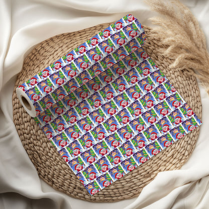 Pink Kirby Wrapping Paper, Cute Gamer Gift Wrap