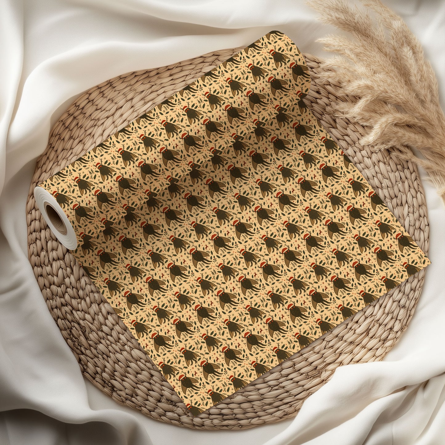 Mothman Merry Wrapping Paper Roll