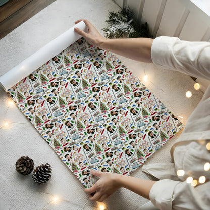 Christmas Movies Friends Wrap Gifts, Home Alone Wet Bandits Art Board Wrapping Paper