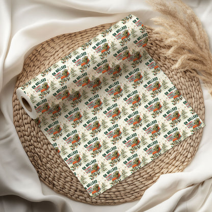On Mallard Santa Christmas Wrapping Paper