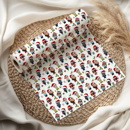 Santa Chibi Wrapping Paper
