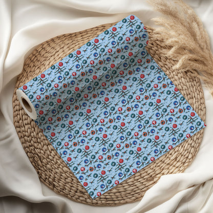 Football Christmas Wrapping Paper Holiday Sports Gift Wrap