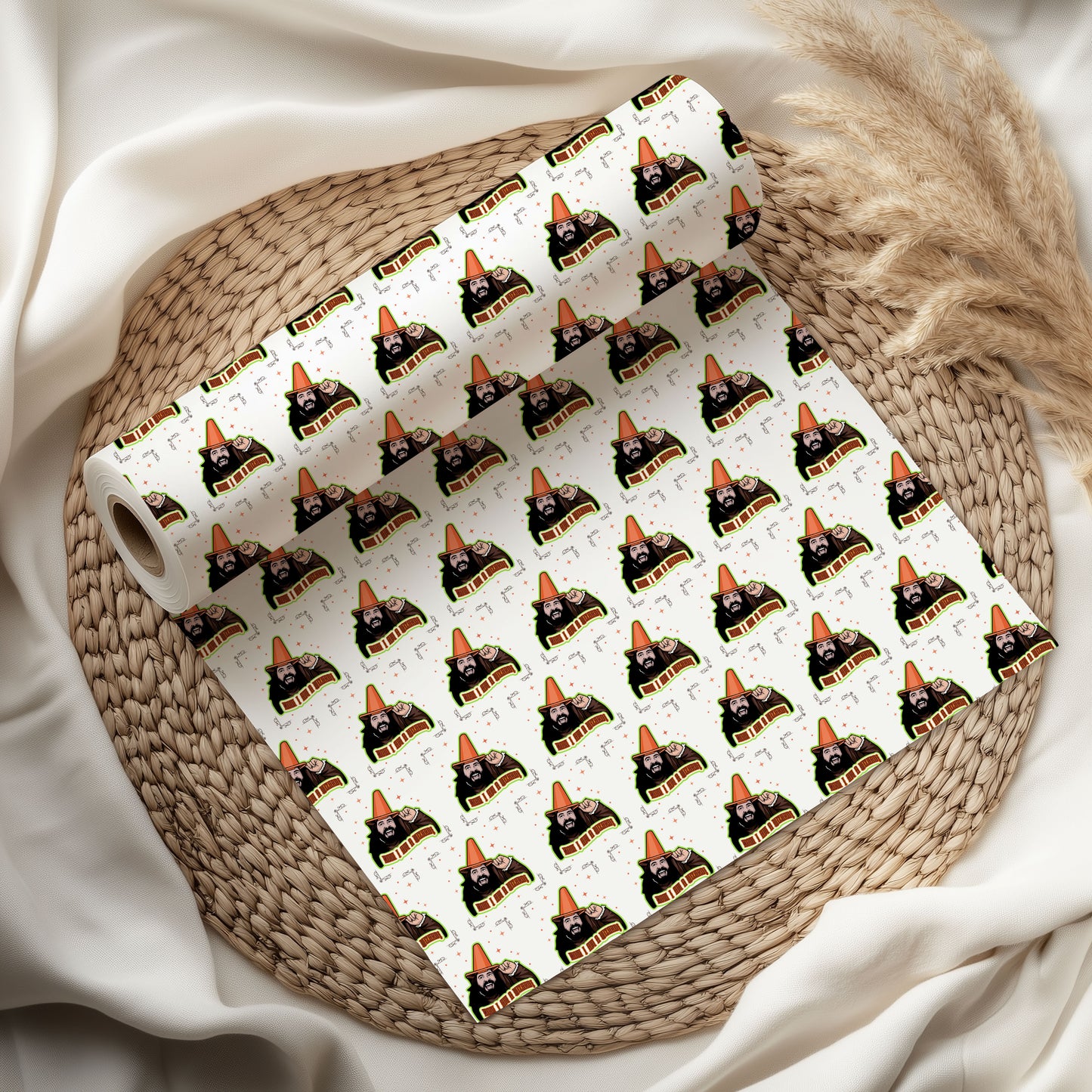 Creepy Paper Christmas Wrapping Paper Roll