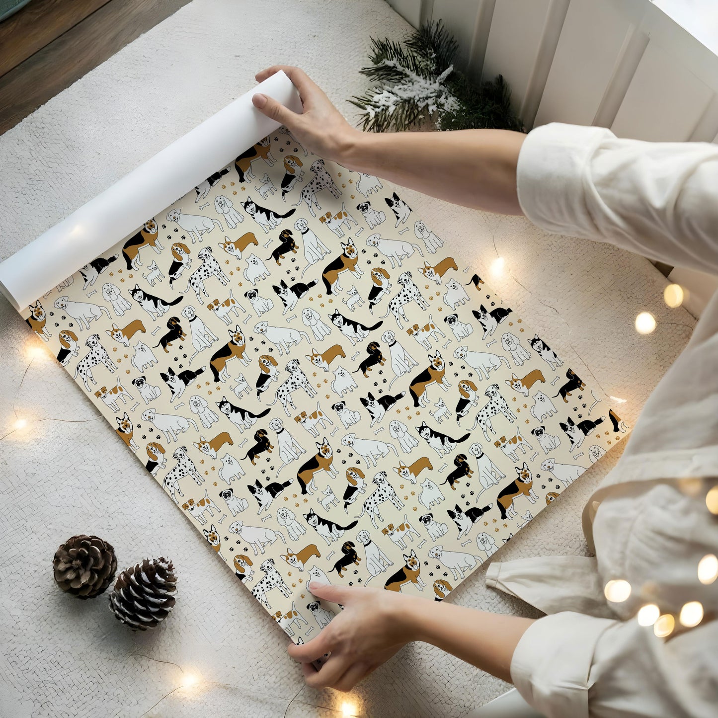 Dalmatian Husky Corgi Dog Wrapping Paper Christmas Gifts