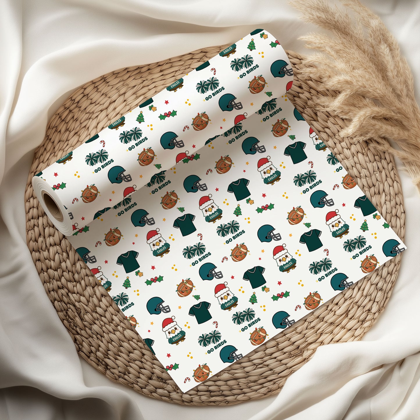 Football Christmas Wrapping Paper