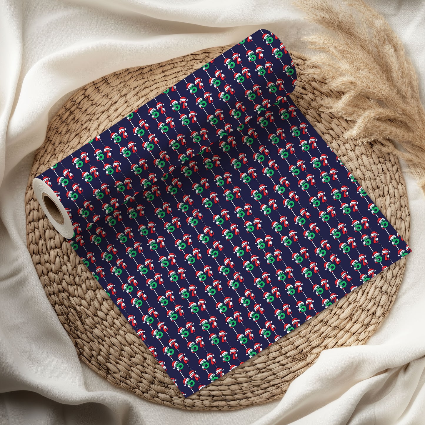 67 Santa Christmas Wrapping Paper Sheet