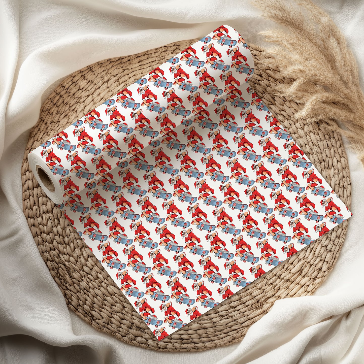 Santa Surfing Christmas Wrapping Sheets