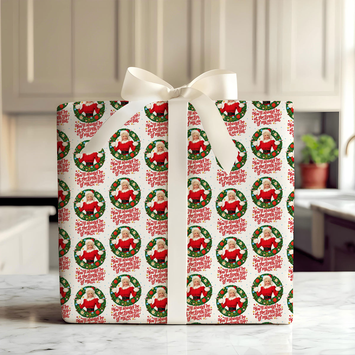 Nice List Dolly Parton Wrapping Paper – Christmas Gift Wrap for Fans