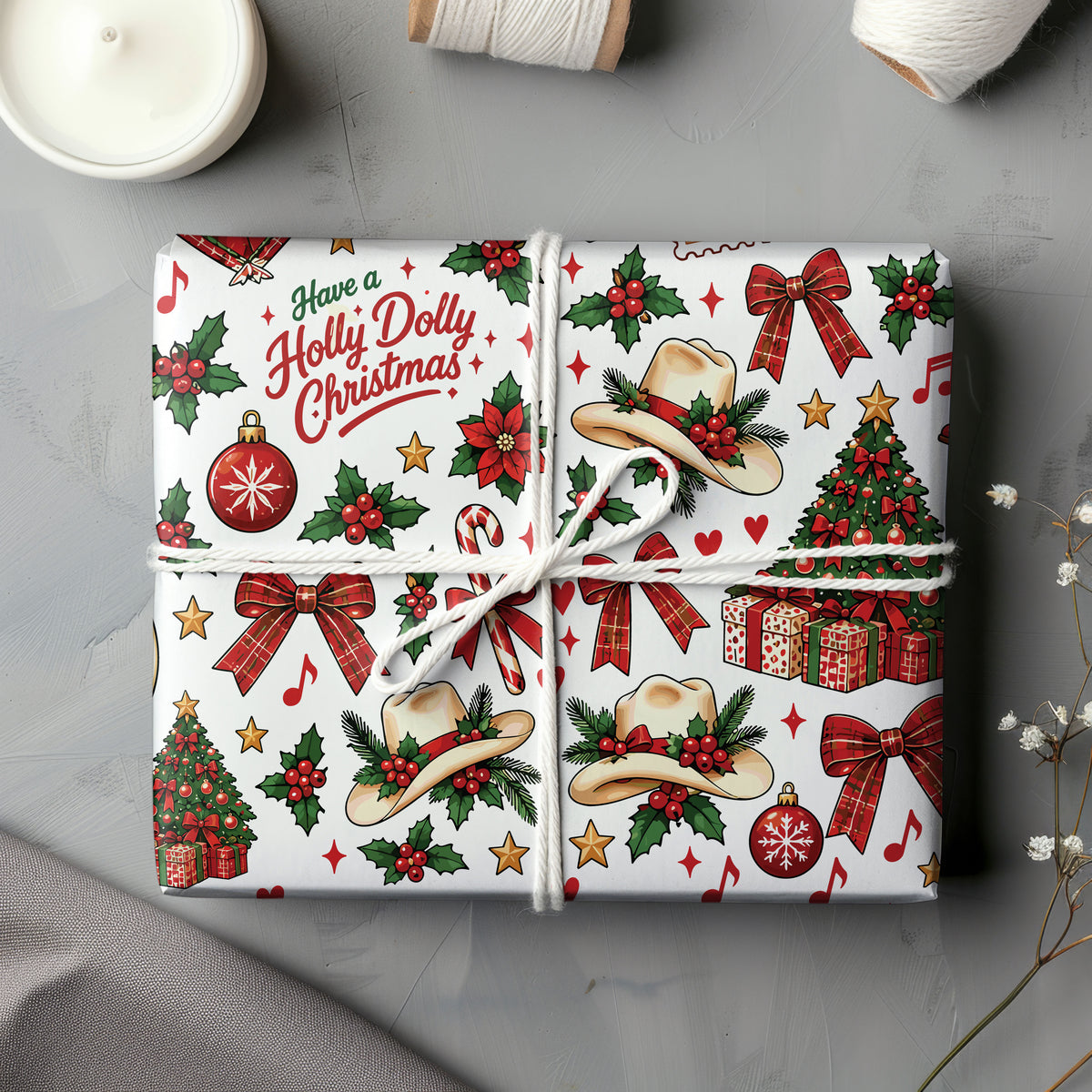 Vintage Dolly Parton Wrapping Paper – Christmas Gift Wrap for Fans