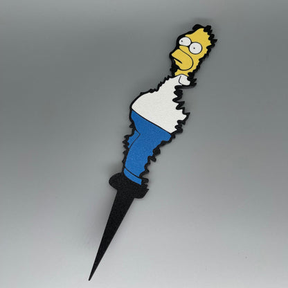 Homer Simpson Plant Stake Sign 3d Printed