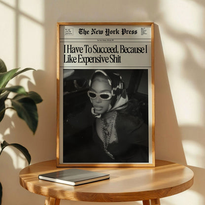 Trendy Newspaper Print Art