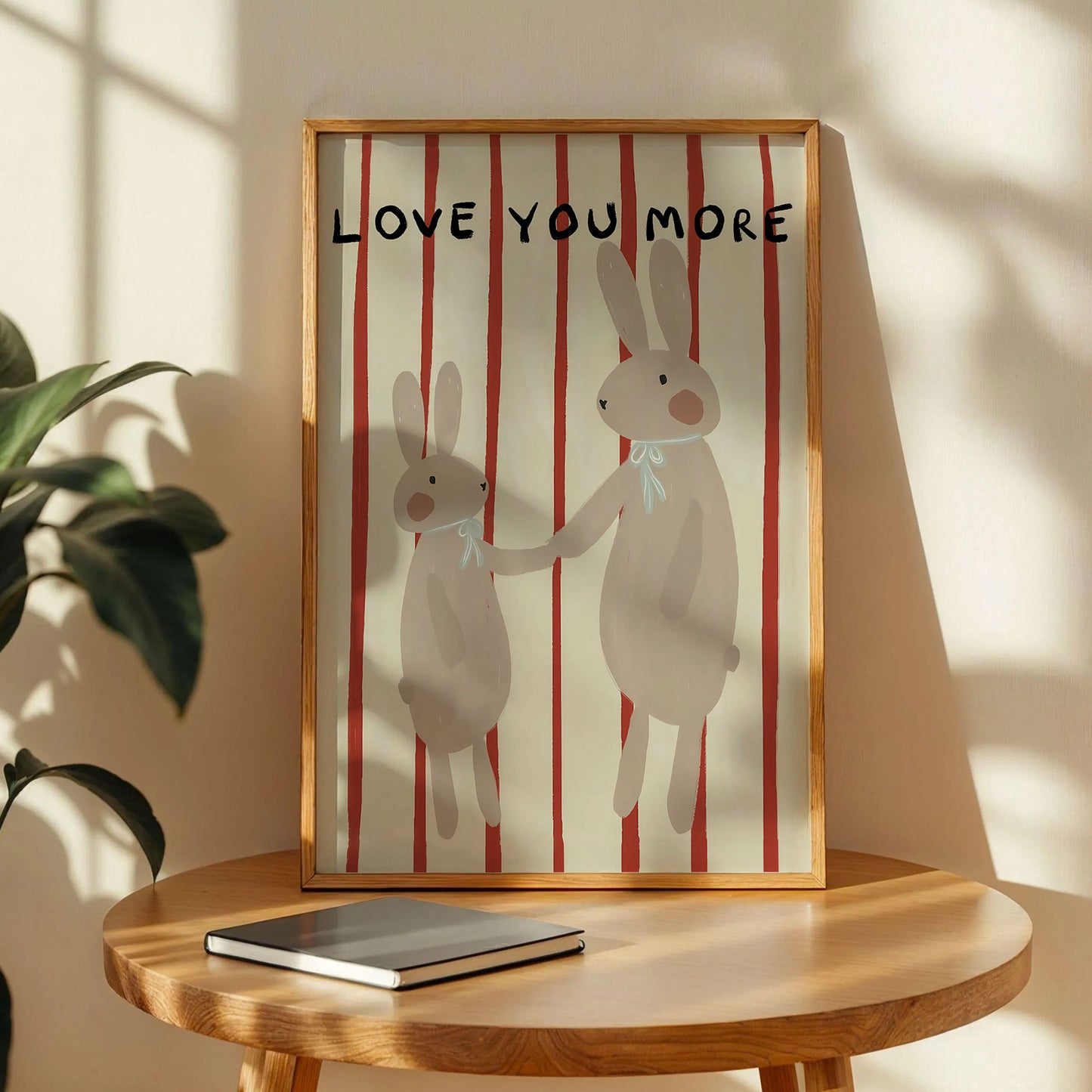 Love You More Bunny Love Poster