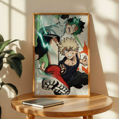 My Hero Academia Deku and Bakugo Anime Poster