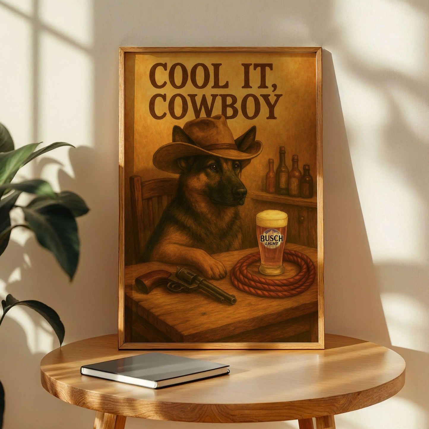 Cowboy Dog Beer Poster