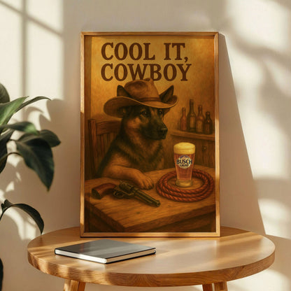Cowboy Dog Beer Poster