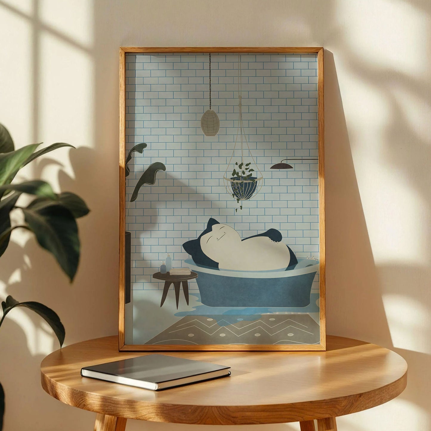 Snorlax Bath Time Art Print