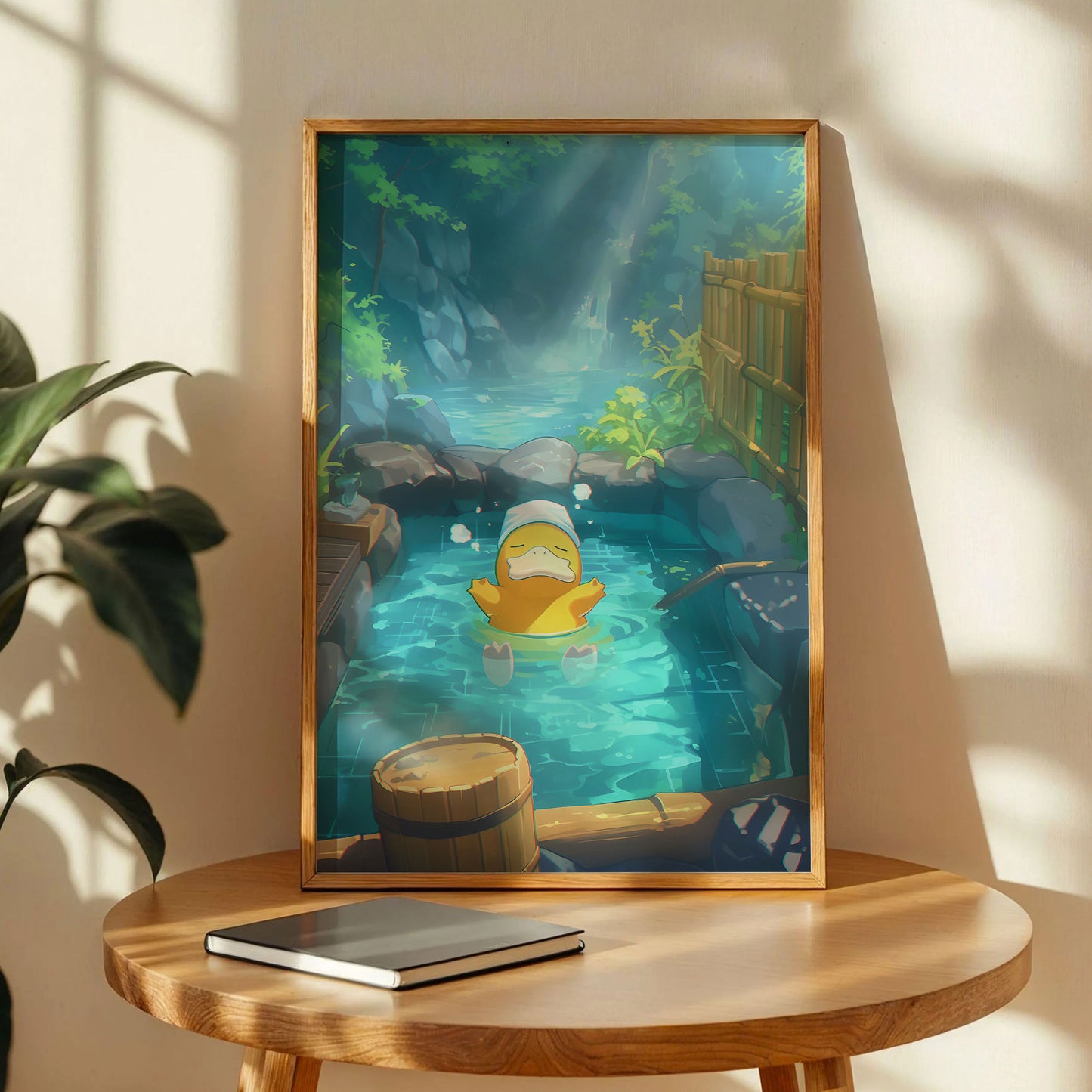 Psyduck Finds Serenity in a Hot Spring Poster
