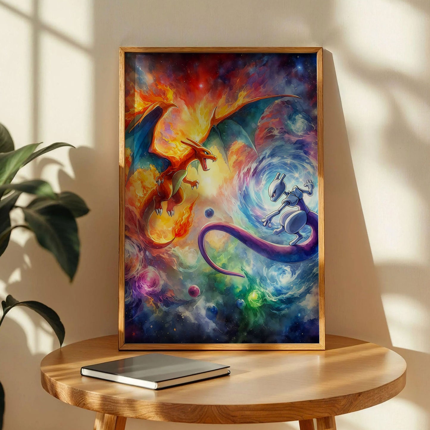Charizard and Mewtwo Art
