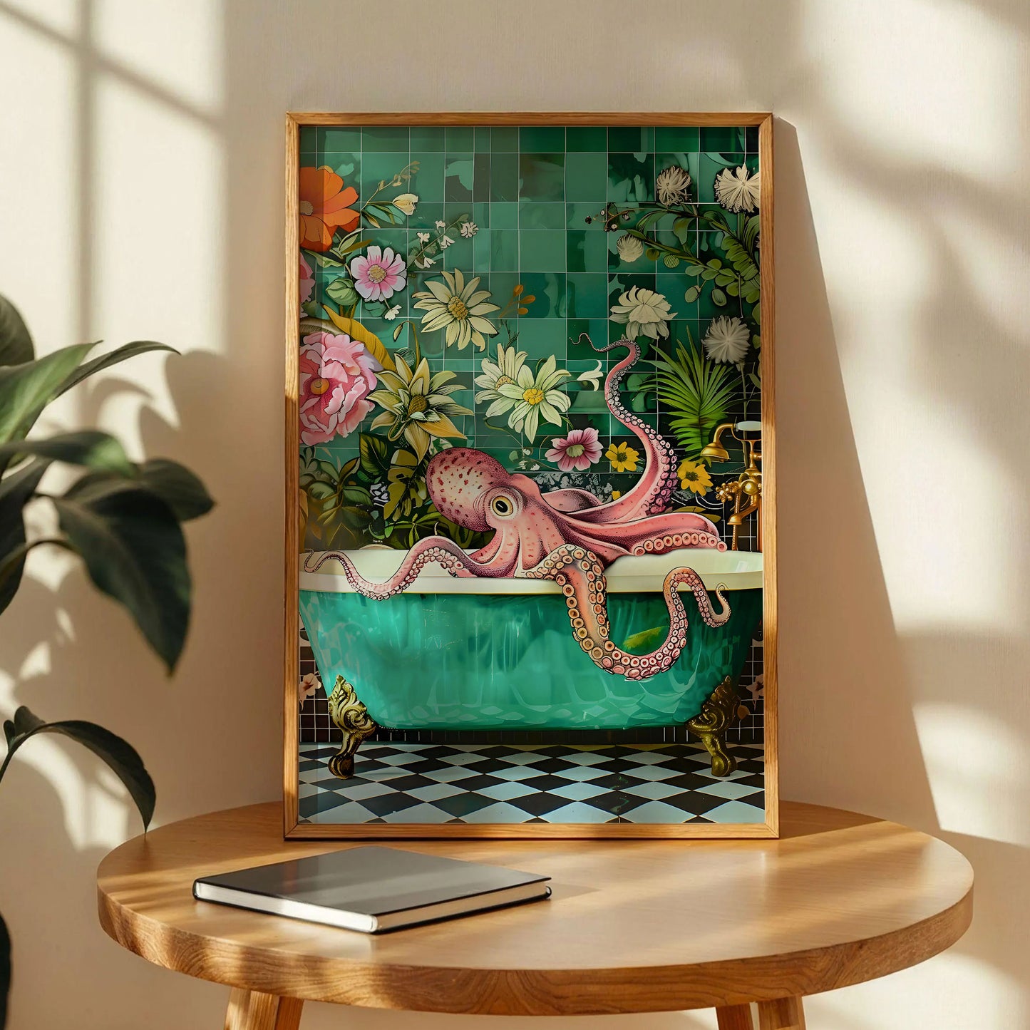 Octopus in the Bathtub Poster