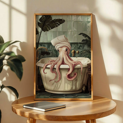 Octopus in the Bathtub Wall Art