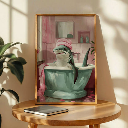 Shark in the Bathtub Wall Art