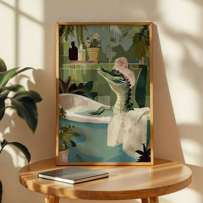 Gator Napping Wall Art Print