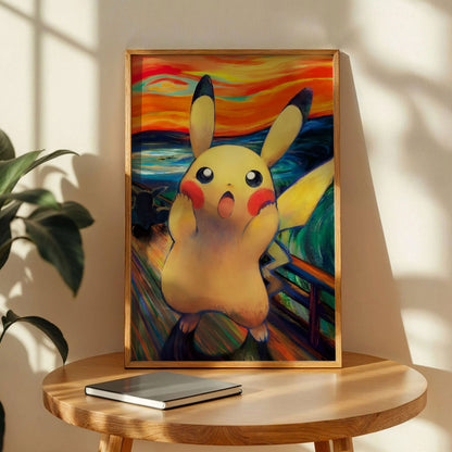 Pikachu The Scream Poster