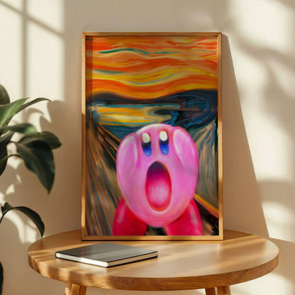 The Scream Kirby Nintendo Poster