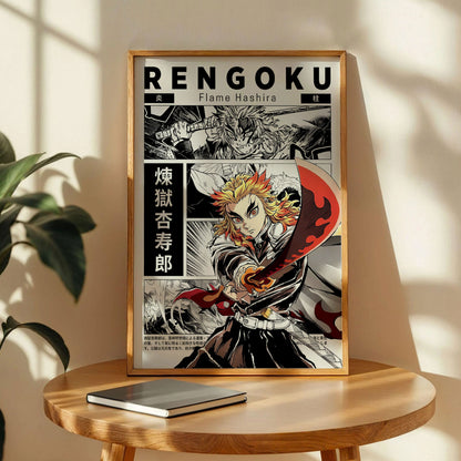 Demon Slayer Mugen Train Arc Rengoku Poster