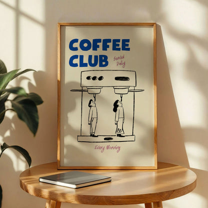 Coffee Club Kitchen Wall Art