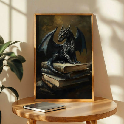 Vintage Dragon Book Print