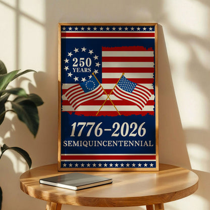250th Anniversary American 1776-2026 Patriotic Poster