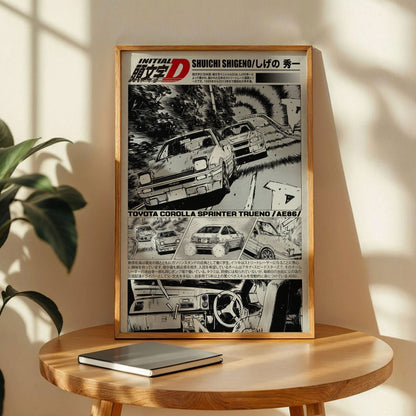 Initial D Anime Poster